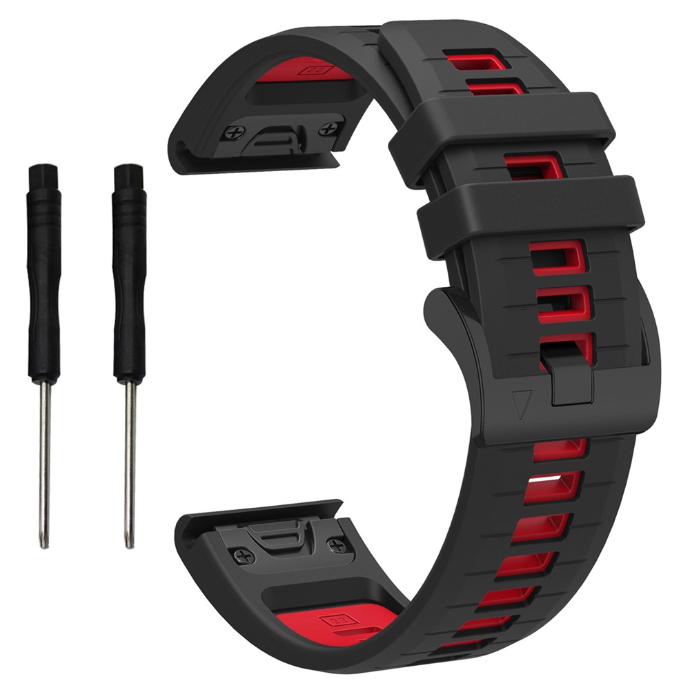  Garmin Fenix 26 mm Armband Quick Release Silikon Svart