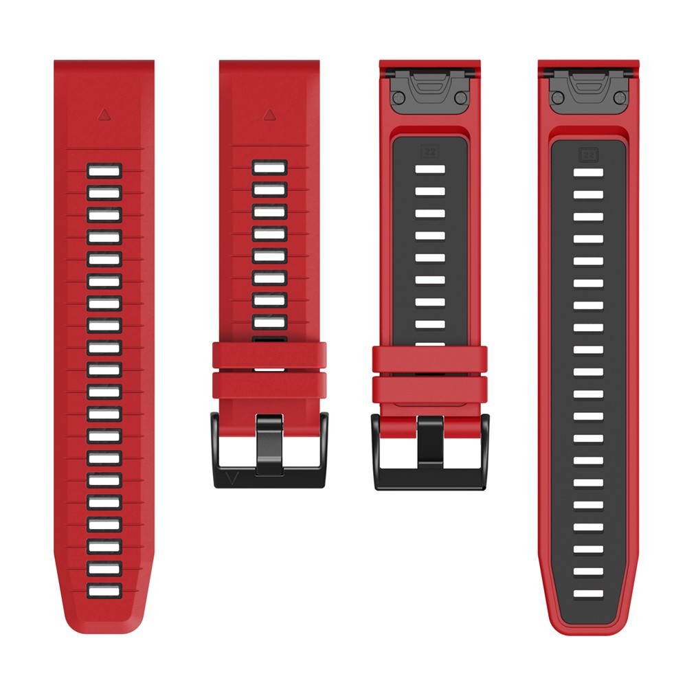  Garmin Fenix 26 mm Armband Quick Release Silikon Röd