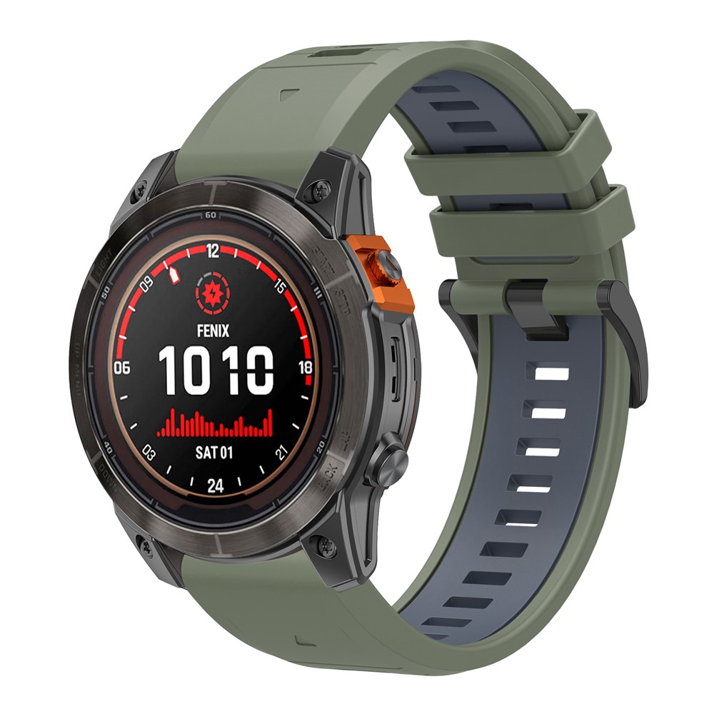  Garmin Fenix 26 mm Armband Quick Release Silikon Grön