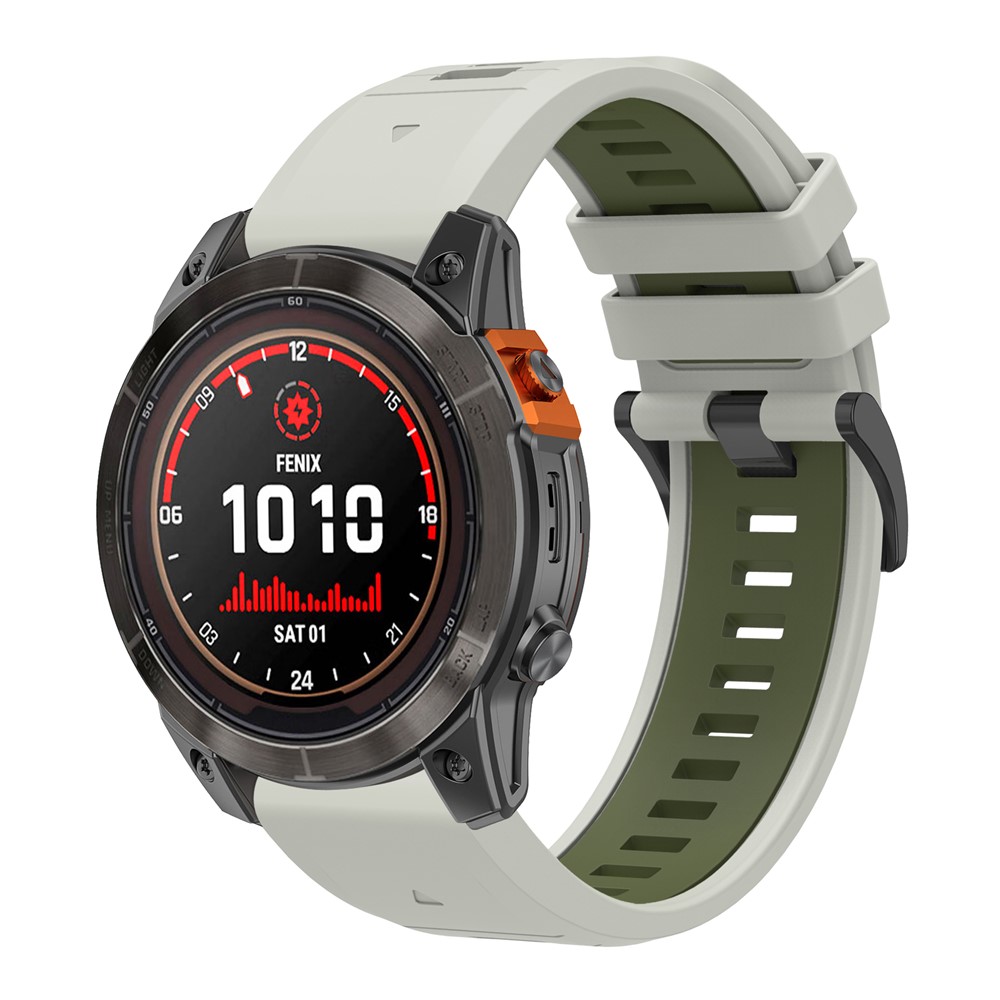 Garmin Fenix 26 mm Armband Quick Release Silikon Grå