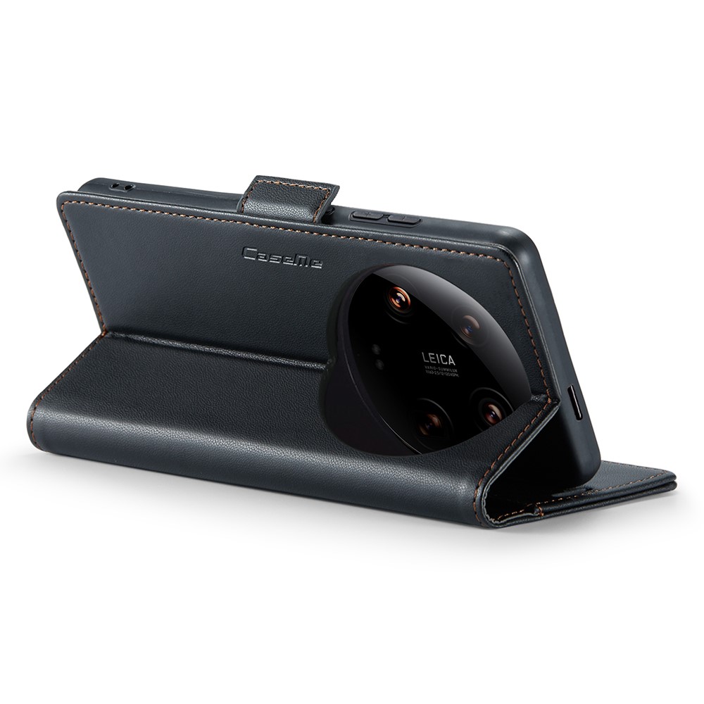 CASEME CASEME Xiaomi 14 Ultra Fodral Läder RFID Svart
