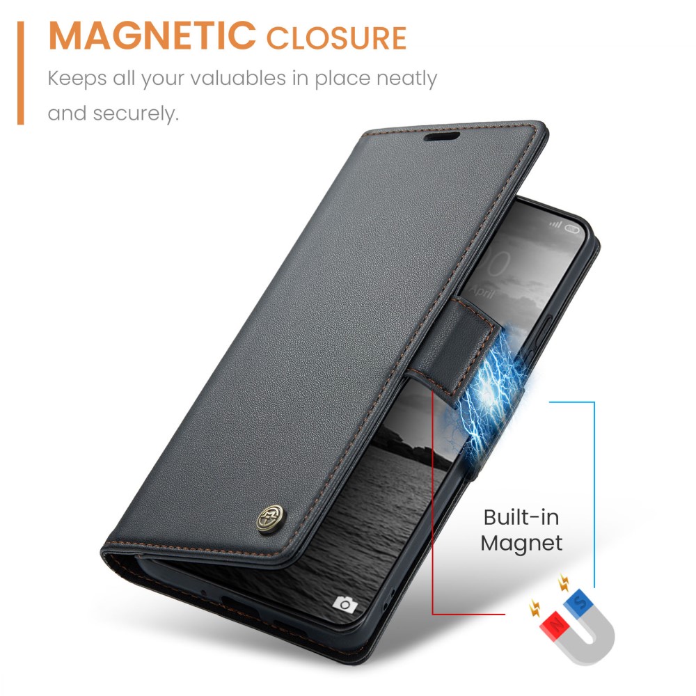 CASEME CASEME Xiaomi 14 Ultra Fodral Läder RFID Svart
