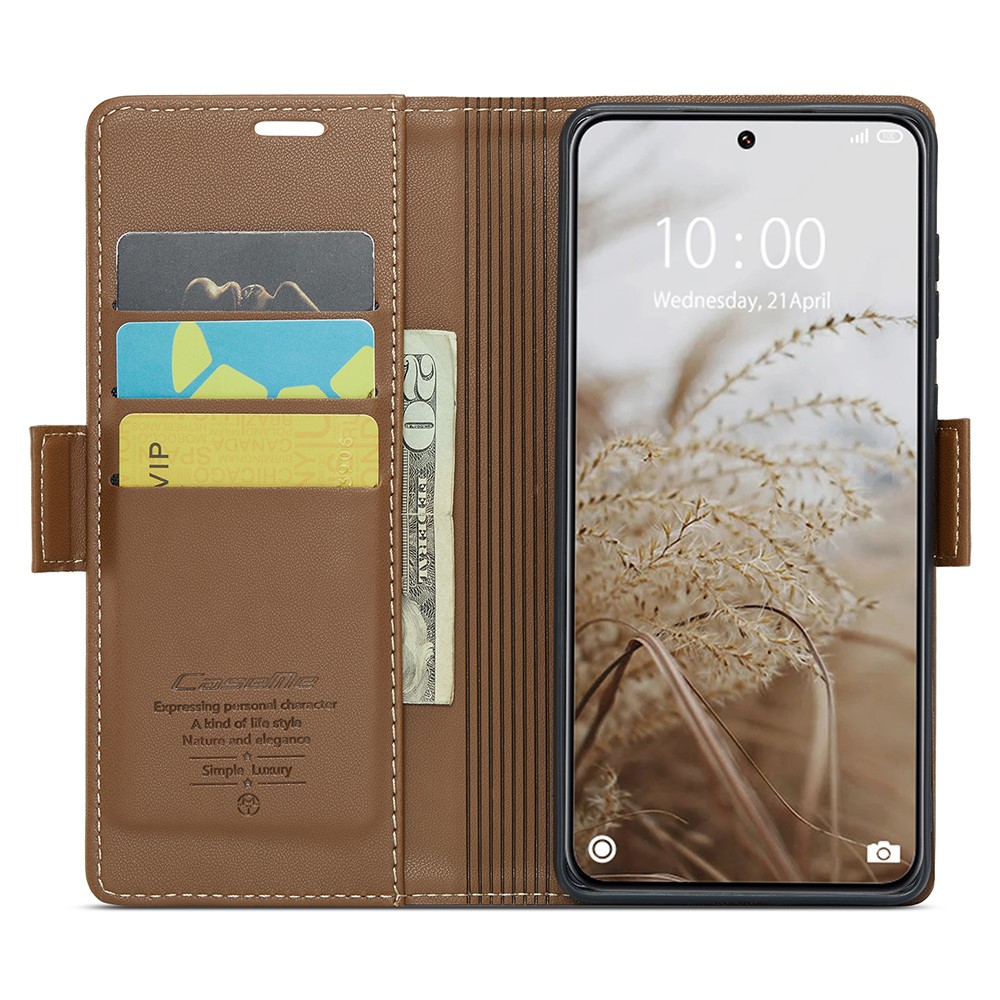CASEME CASEME Xiaomi 14 Ultra Fodral Läder RFID Brun