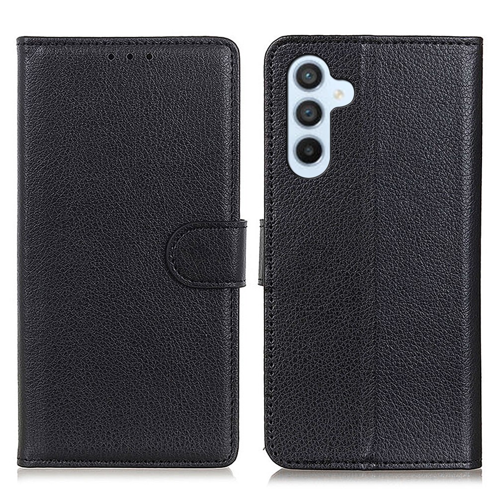  Samsung Galaxy A16 Fodral Litchi Läder Svart