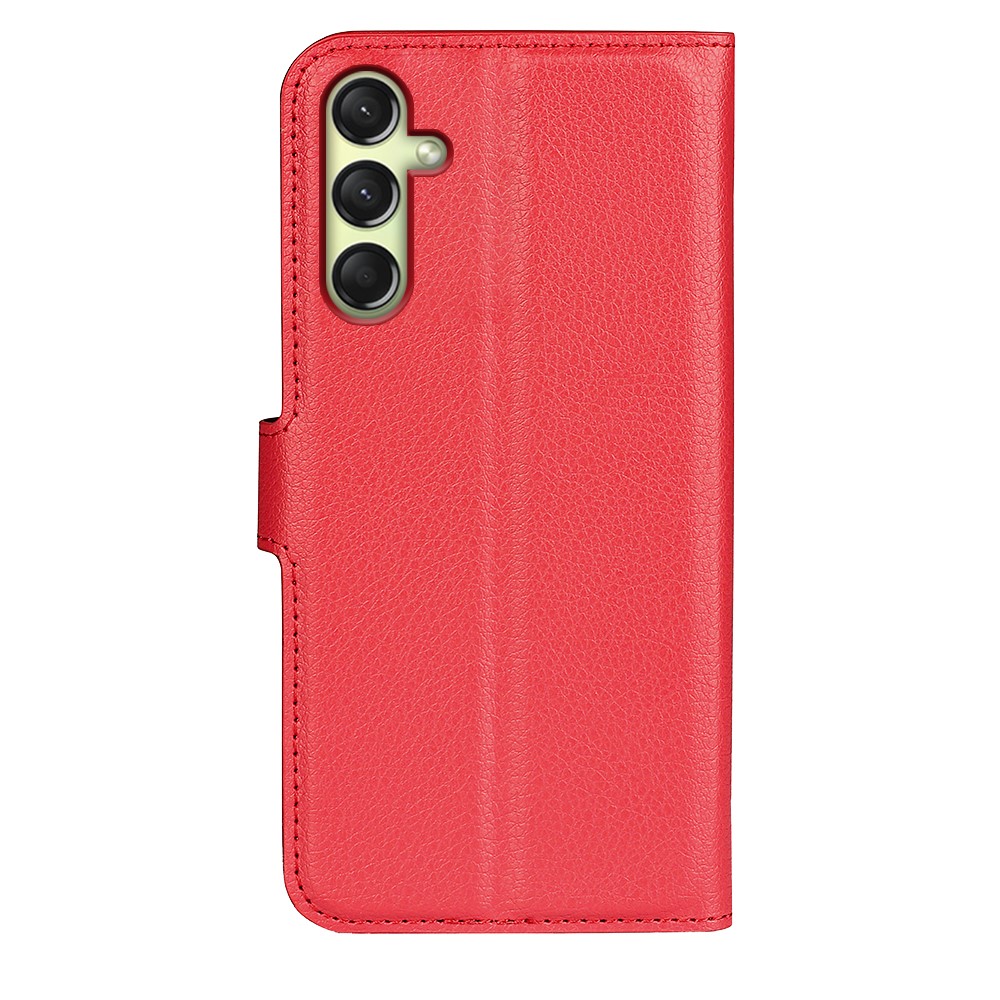  Samsung Galaxy A16 Fodral Litchi Läder Röd