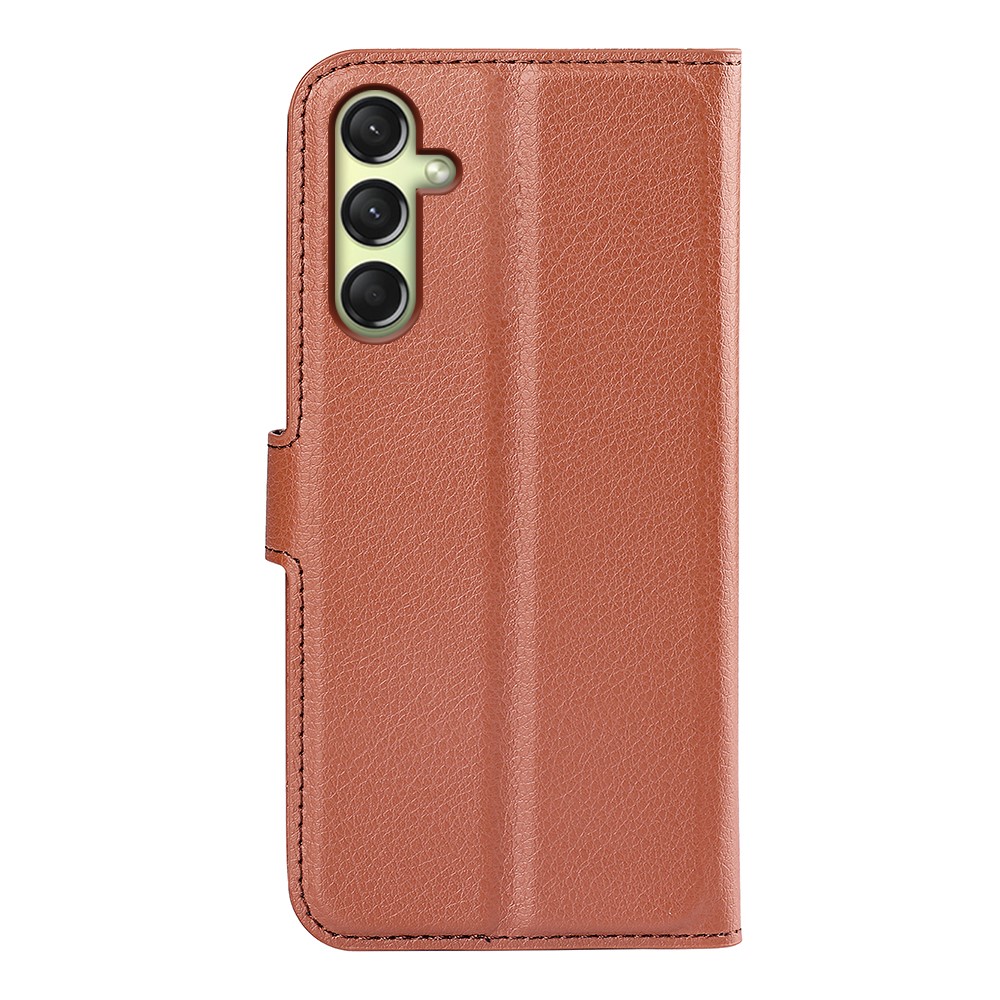  Samsung Galaxy A16 Fodral Litchi Läder Brun
