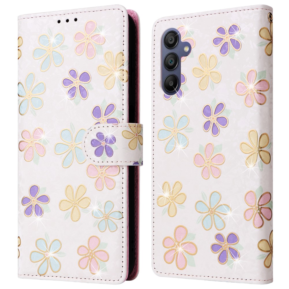  Samsung Galaxy A16 Fodral RFID Färgglada Blommor
