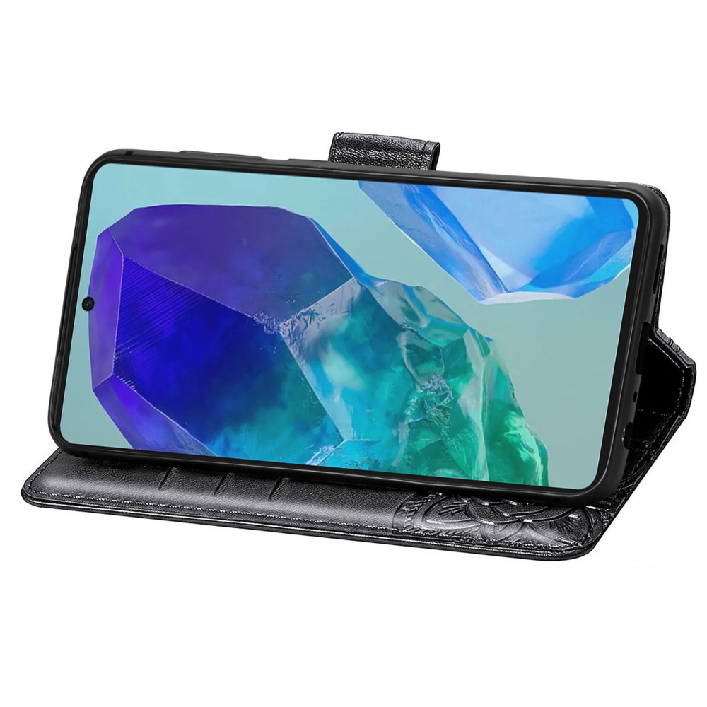  Samsung Galaxy A16 Fodral Med Fjäril Tryck Svart