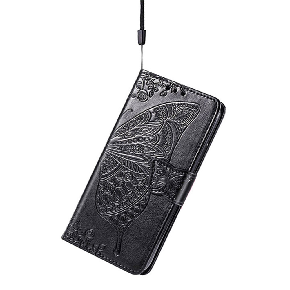  Samsung Galaxy A16 Fodral Med Fjäril Tryck Svart