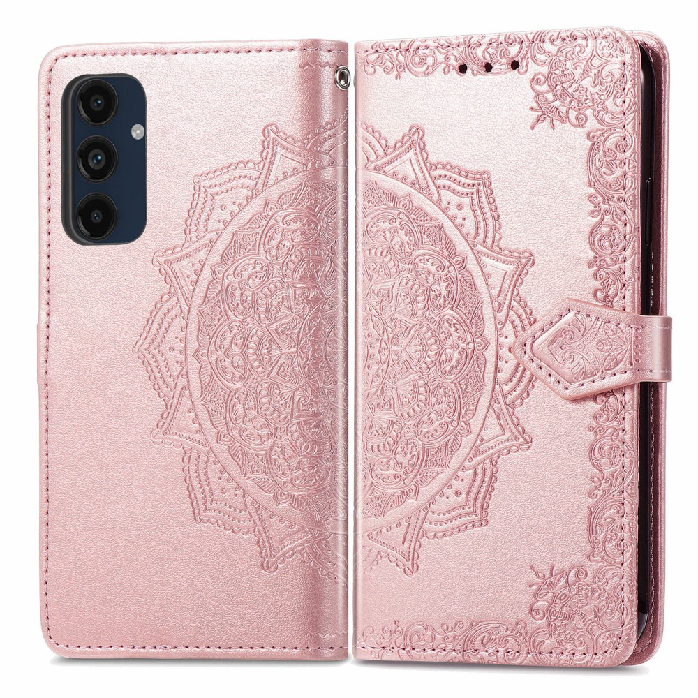  Samsung Galaxy A16 Fodral Med Mandala Tryck Roséguld
