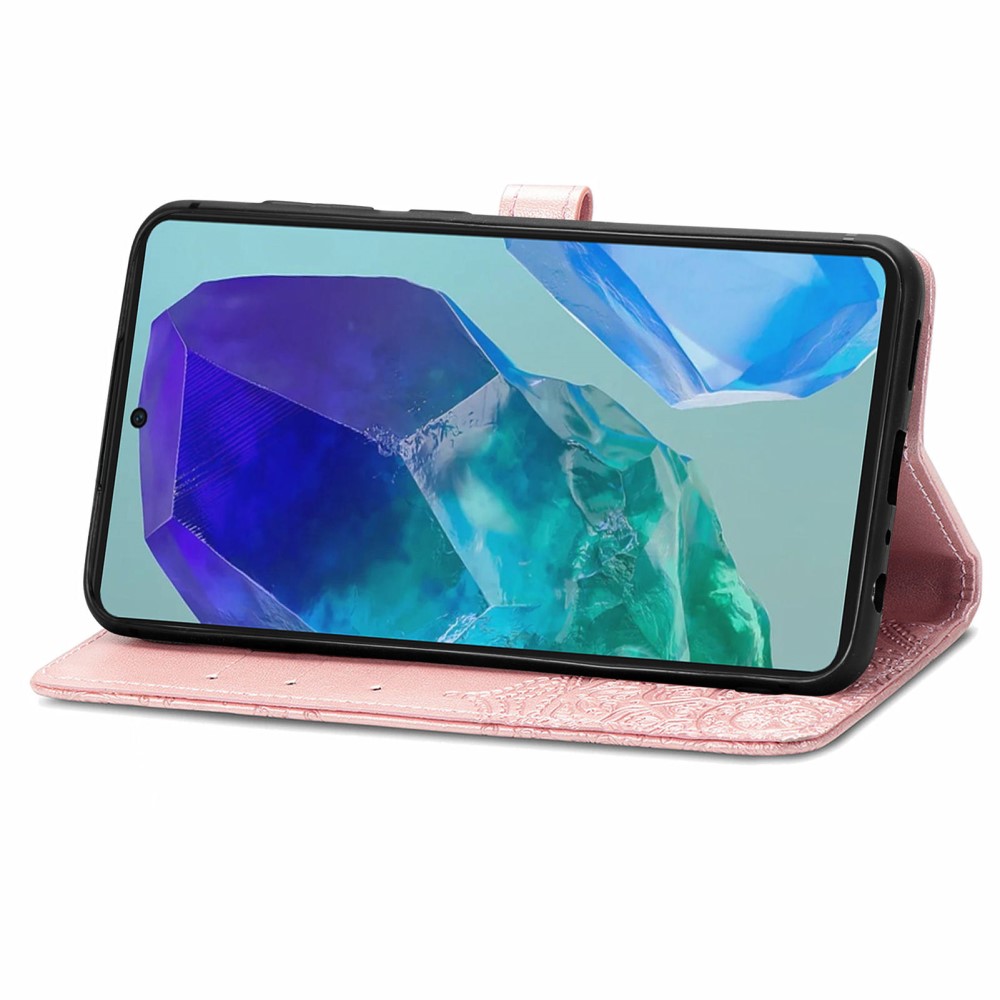  Samsung Galaxy A16 Fodral Med Mandala Tryck Roséguld