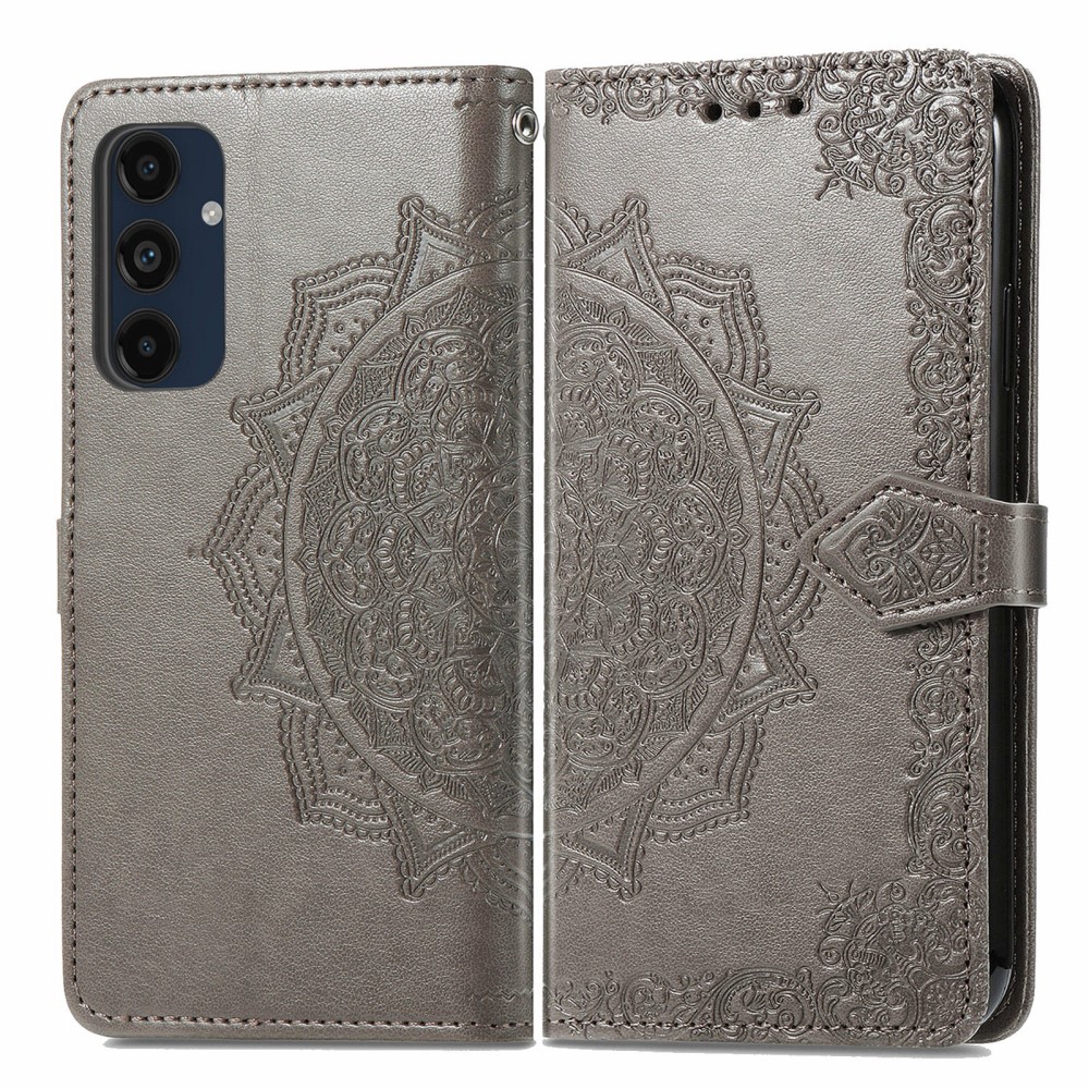  Samsung Galaxy A16 Fodral Med Mandala Tryck Grå