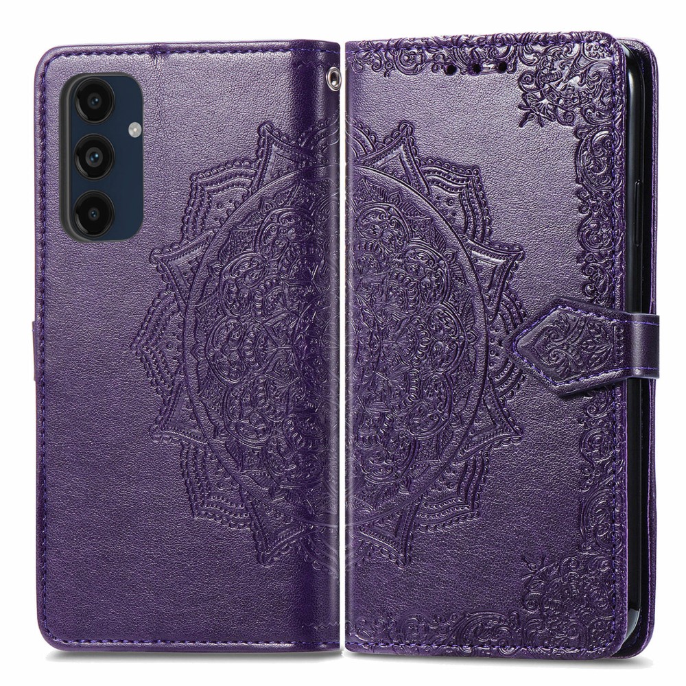  Samsung Galaxy A16 Fodral Med Mandala Tryck Lila