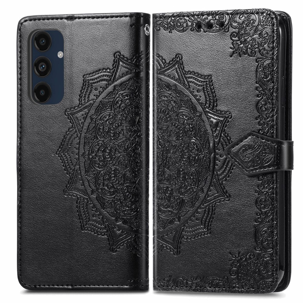  Samsung Galaxy A16 Fodral Med Mandala Tryck Svart