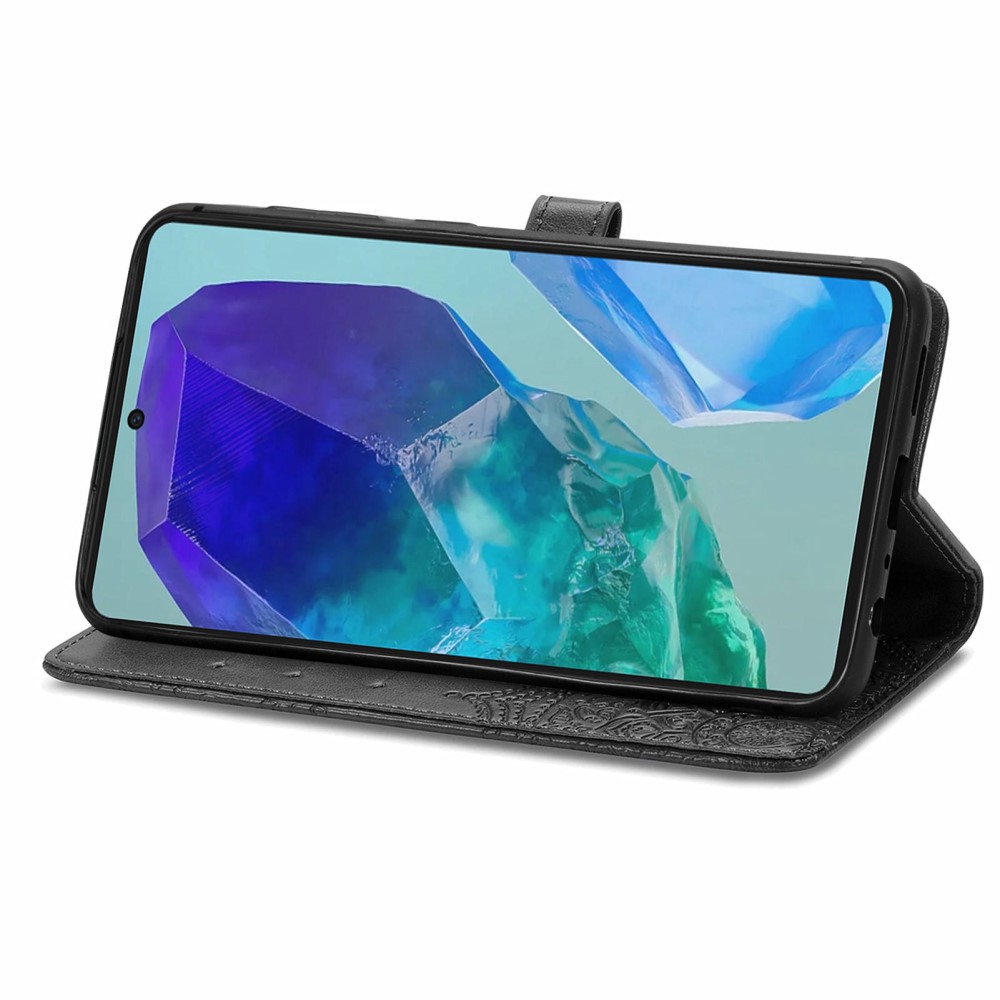  Samsung Galaxy A16 Fodral Med Mandala Tryck Svart