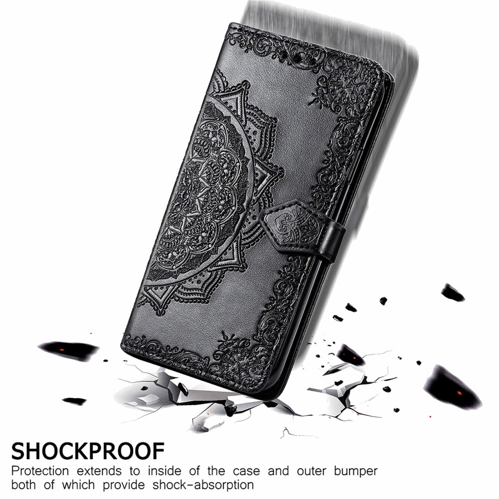  Samsung Galaxy A16 Fodral Med Mandala Tryck Svart
