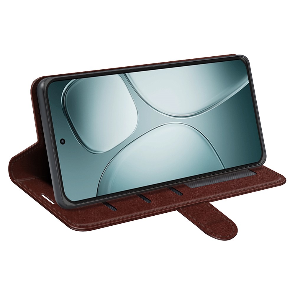  Xiaomi 14T Fodral Crazy Horse Läder Brun