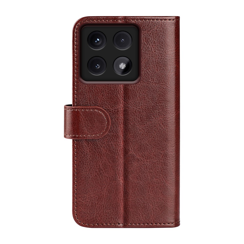  Xiaomi 14T Fodral Crazy Horse Läder Brun