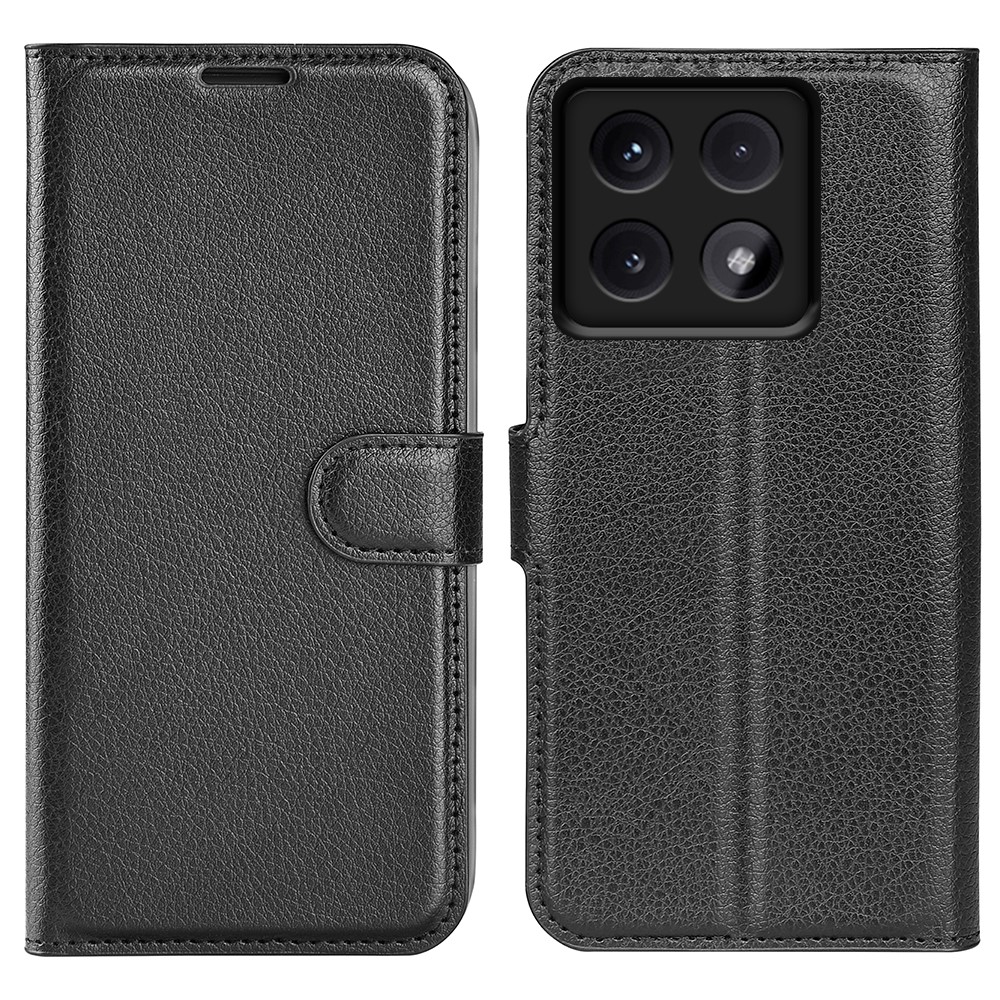 Xiaomi 14T Fodral Litchi Läder Svart