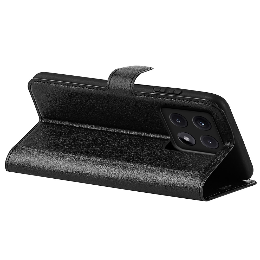  Xiaomi 14T Fodral Litchi Läder Svart