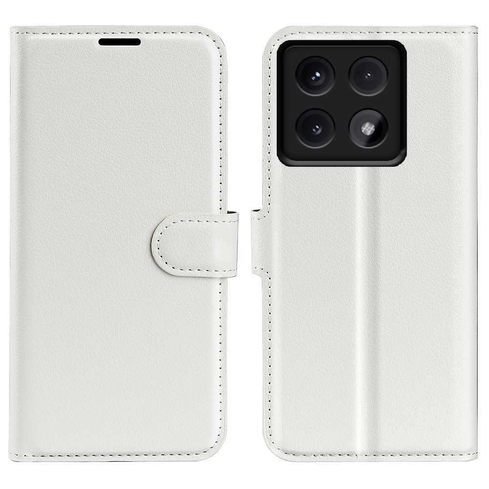  Xiaomi 14T Fodral Litchi Läder Vit