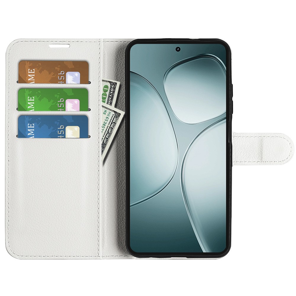  Xiaomi 14T Fodral Litchi Läder Vit