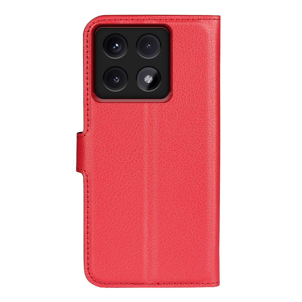  Xiaomi 14T Fodral Litchi Läder Röd