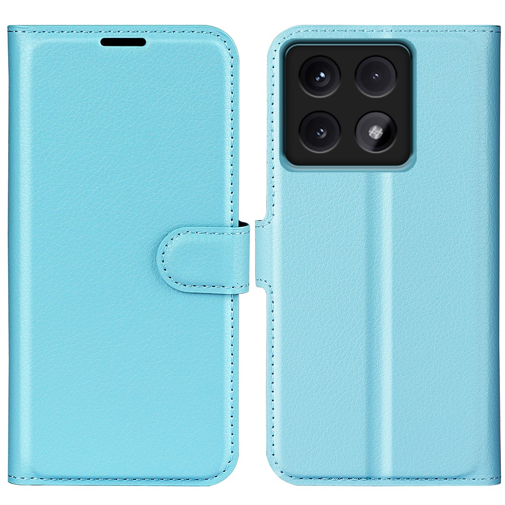  Xiaomi 14T Fodral Litchi Läder Blå