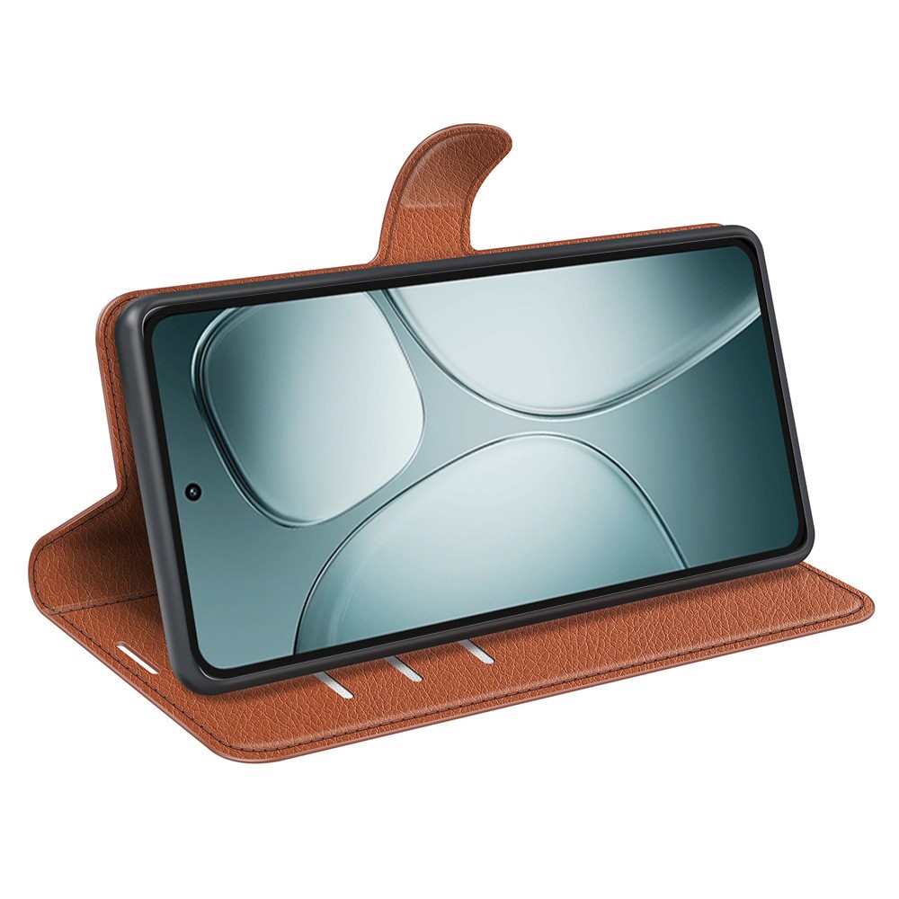  Xiaomi 14T Fodral Litchi Läder Brun