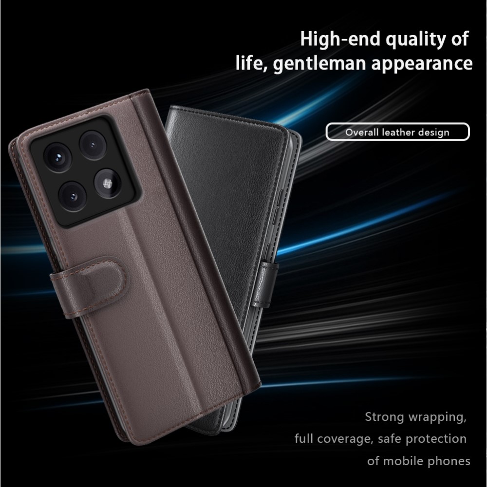  Xiaomi 14T Pro Fodral Premium Äkta Läder Svart