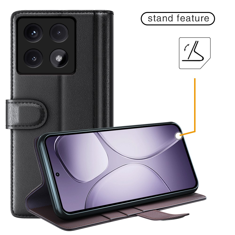  Xiaomi 14T Pro Fodral Premium Äkta Läder Svart