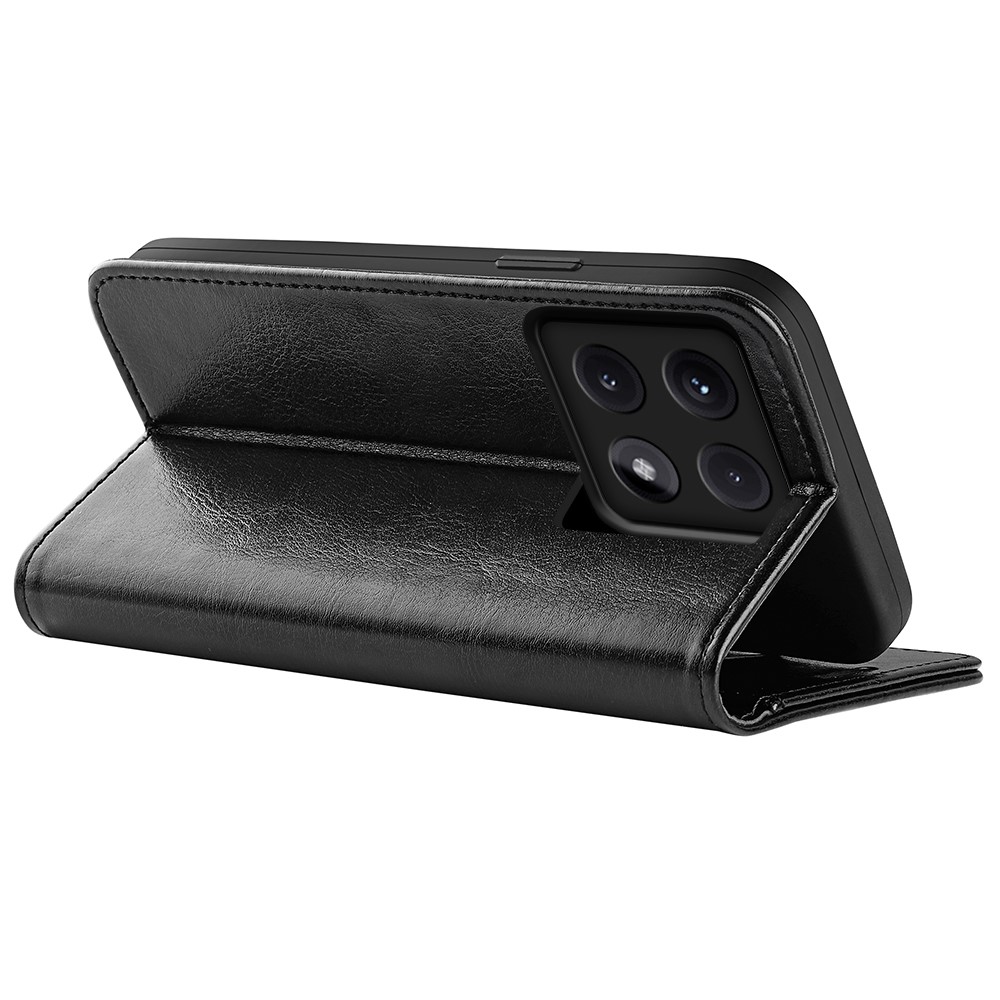  Xiaomi 14T Pro Fodral Crazy Horse Läder Svart