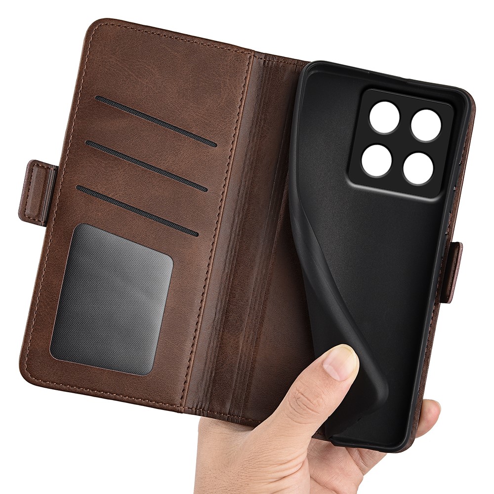  Xiaomi 14T Pro Plånboksfodral Läder Brun