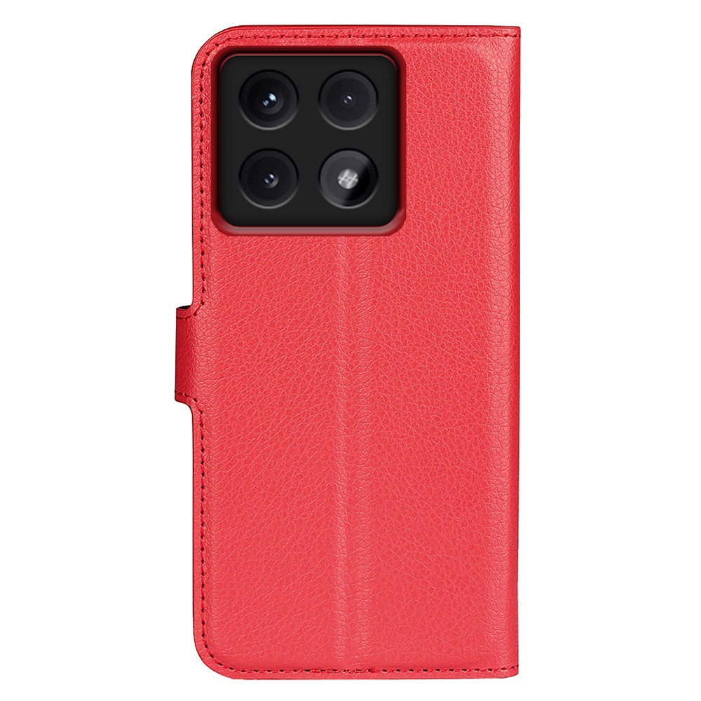  Xiaomi 14T Pro Fodral Litchi Läder Röd