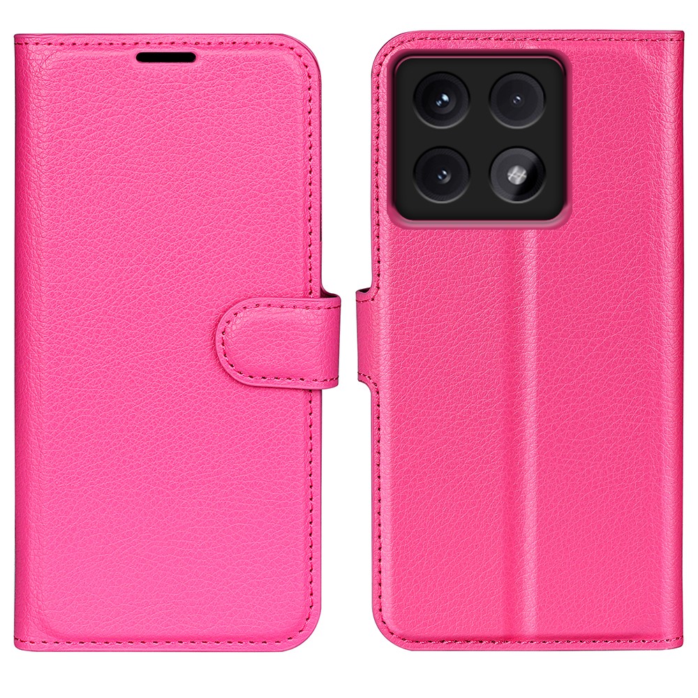  Xiaomi 14T Pro Fodral Litchi Läder Rosa