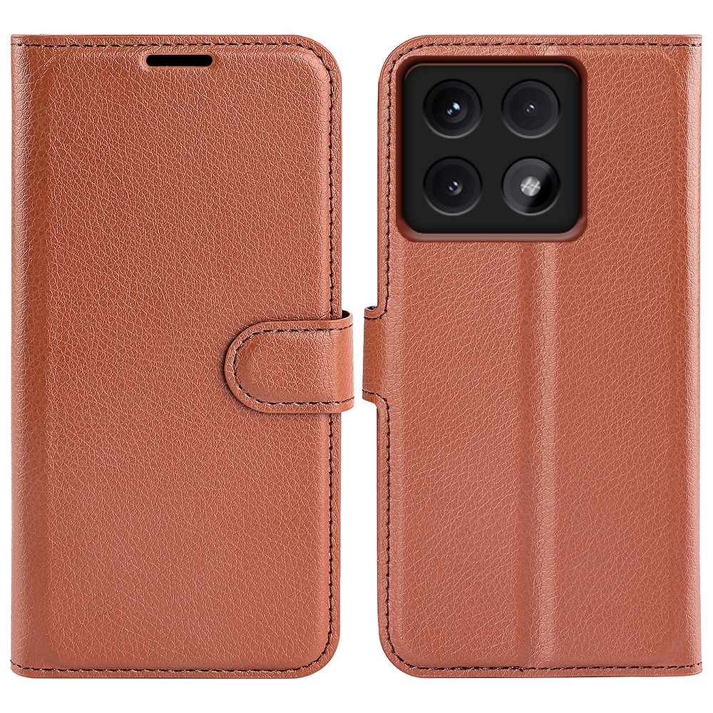  Xiaomi 14T Pro Fodral Litchi Läder Brun