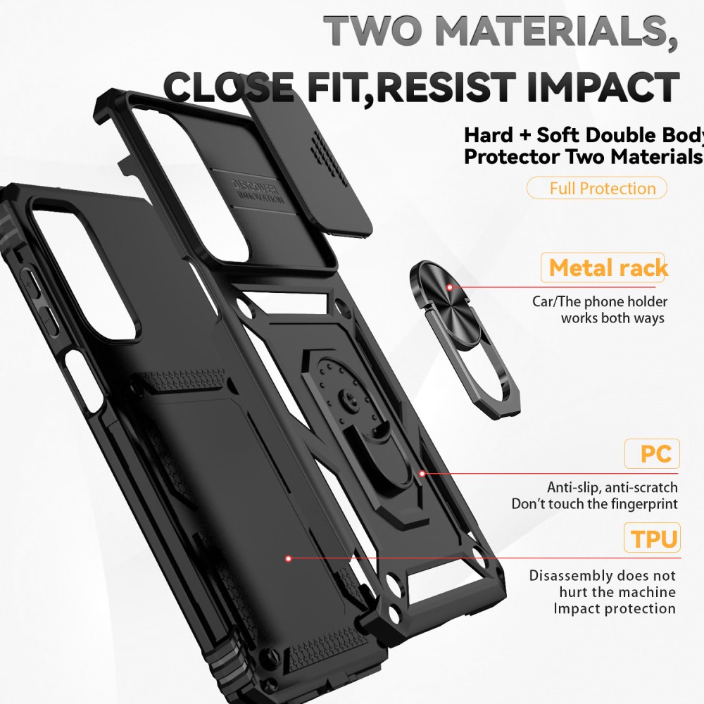  Samsung Galaxy A16 Skal CamShield Ring Hybrid Svart