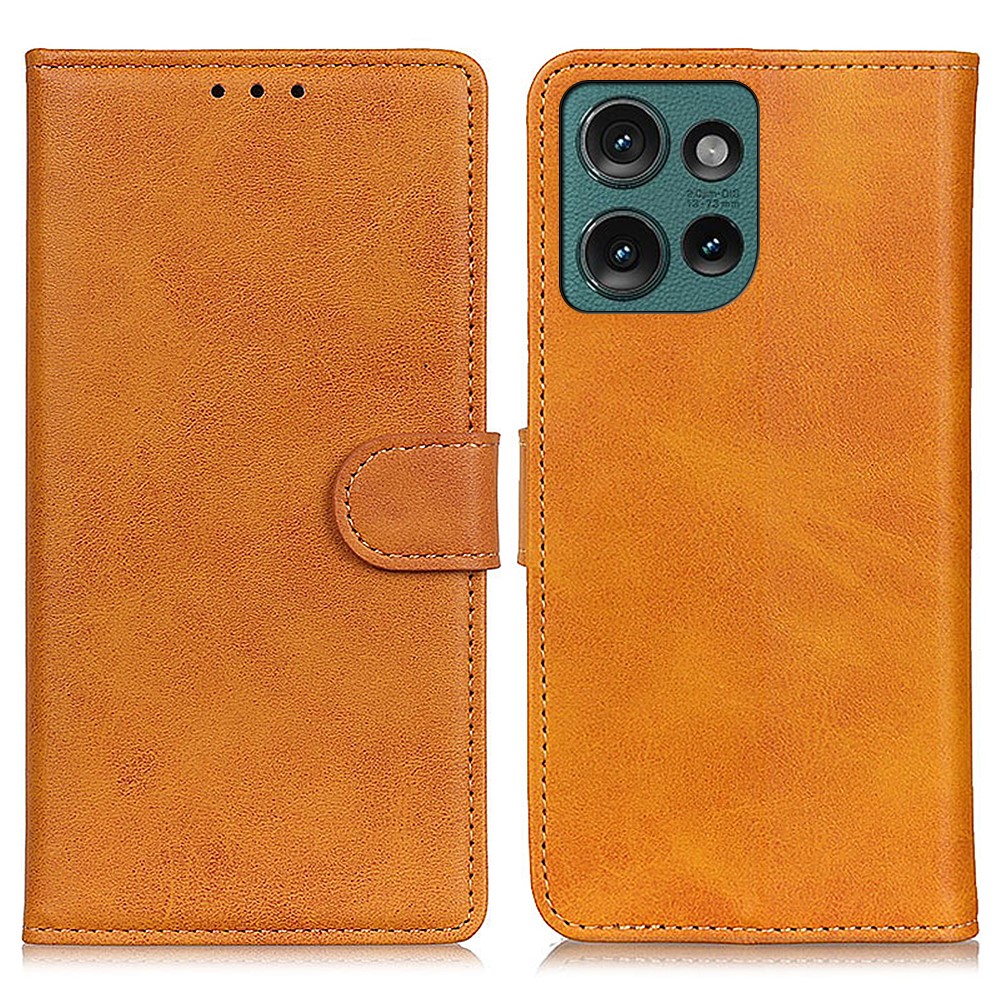  Motorola Edge 50 Plånboksfodral Läder Brun