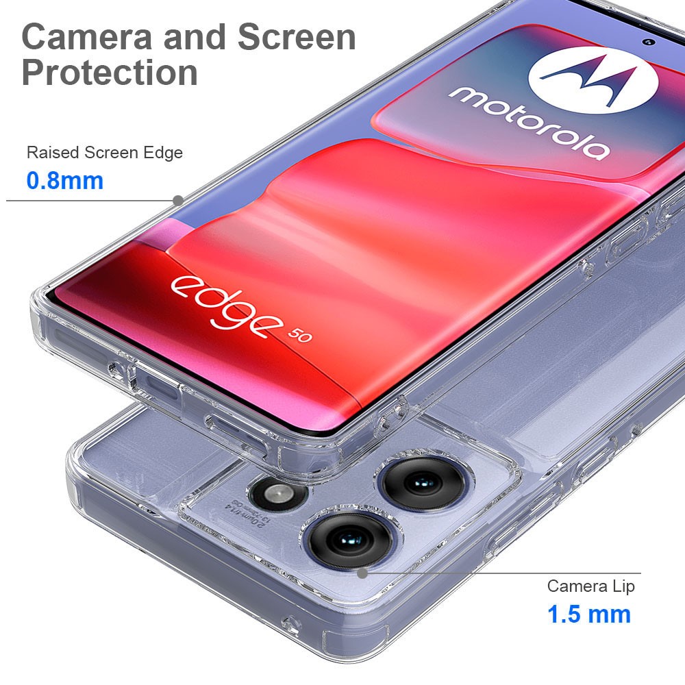  Motorola Edge 50 Skal TPU / Akryl Shockproof Transparent