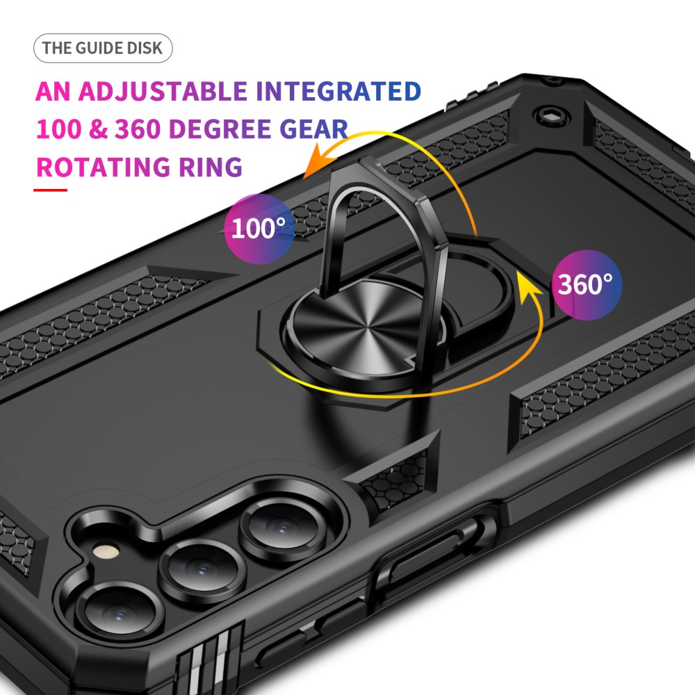  Samsung Galaxy A16 Skal Shockproof Hybrid Ring Svart