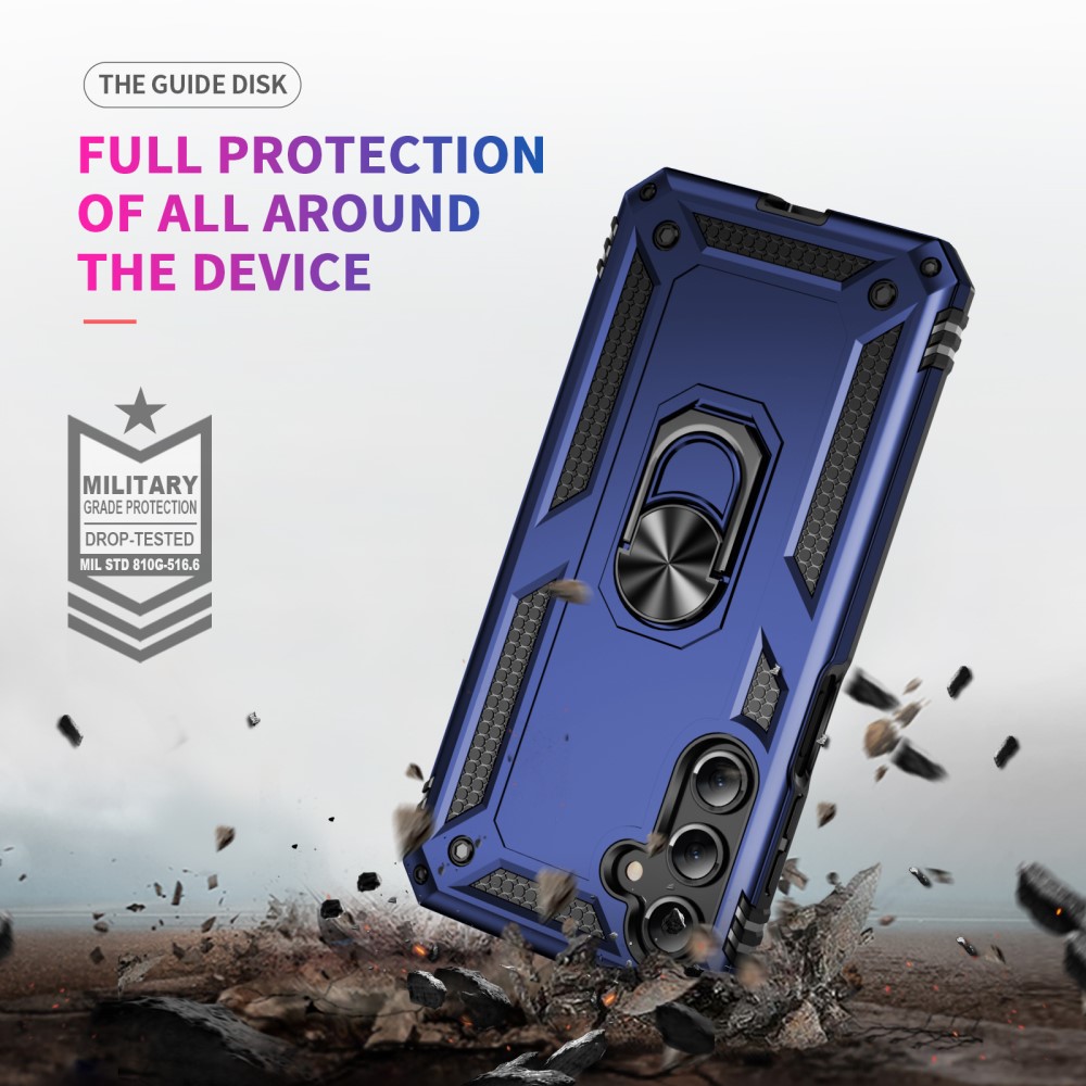  Samsung Galaxy A16 Skal Shockproof Hybrid Ring Blå