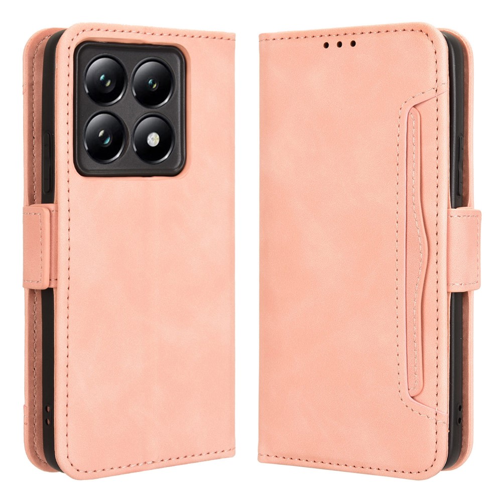  Xiaomi 14T Fodral Med Avtagbart Kortfodral Rosa