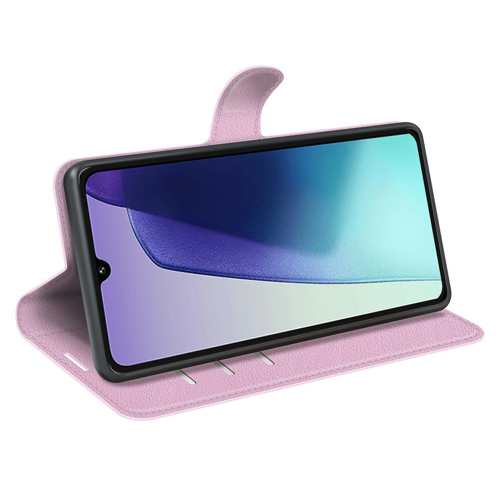  Xiaomi Redmi 14C Fodral Litchi Läder Ljus Rosa