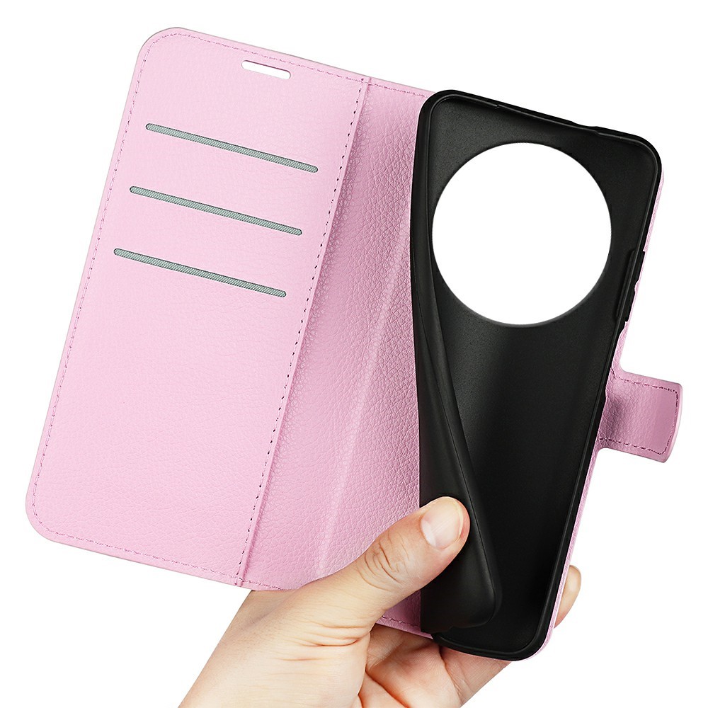  Xiaomi Redmi 14C Fodral Litchi Läder Ljus Rosa