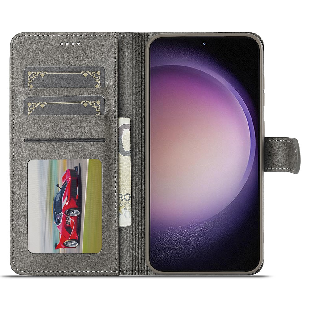 LC.IMEEKE LC.IMEEKE Samsung Galaxy A16 Fodral Läder Grå