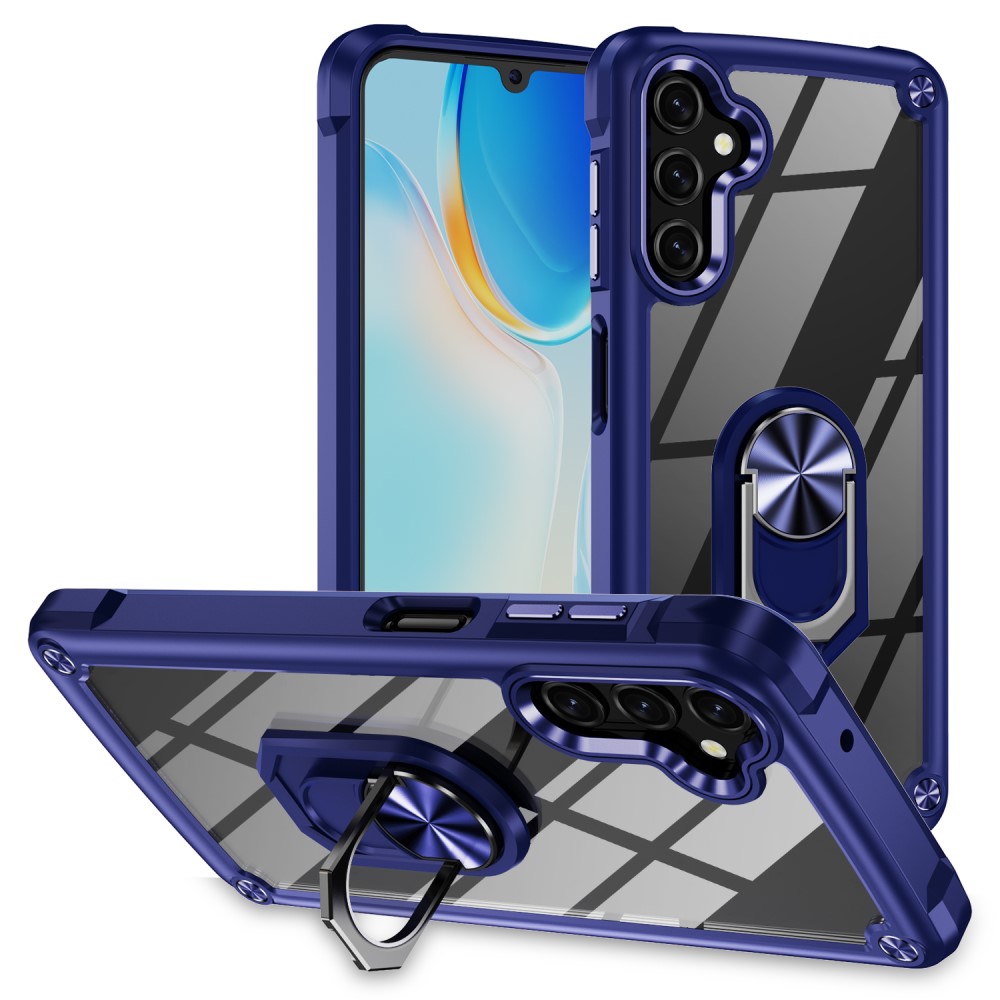  Samsung Galaxy A16 Skal Shockproof Ring Hybrid Blå