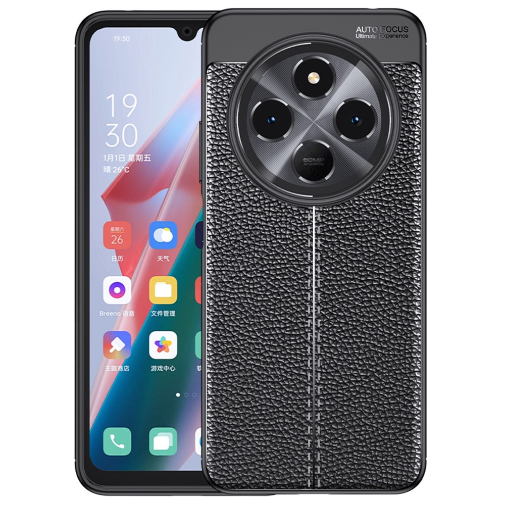  Xiaomi Redmi 14C Skal Litchi Textur Svart