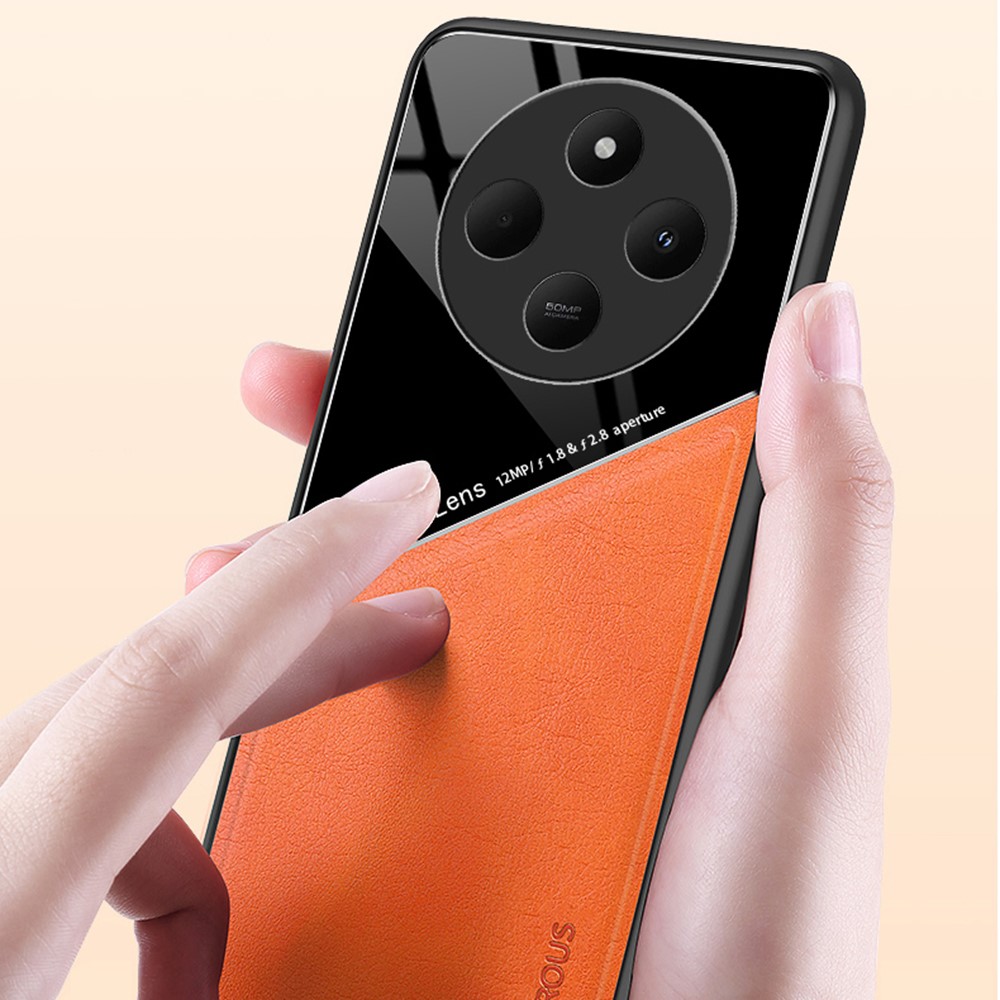  Xiaomi Redmi 14C Skal Med Inbyggd Magnetplatta Läder Svart