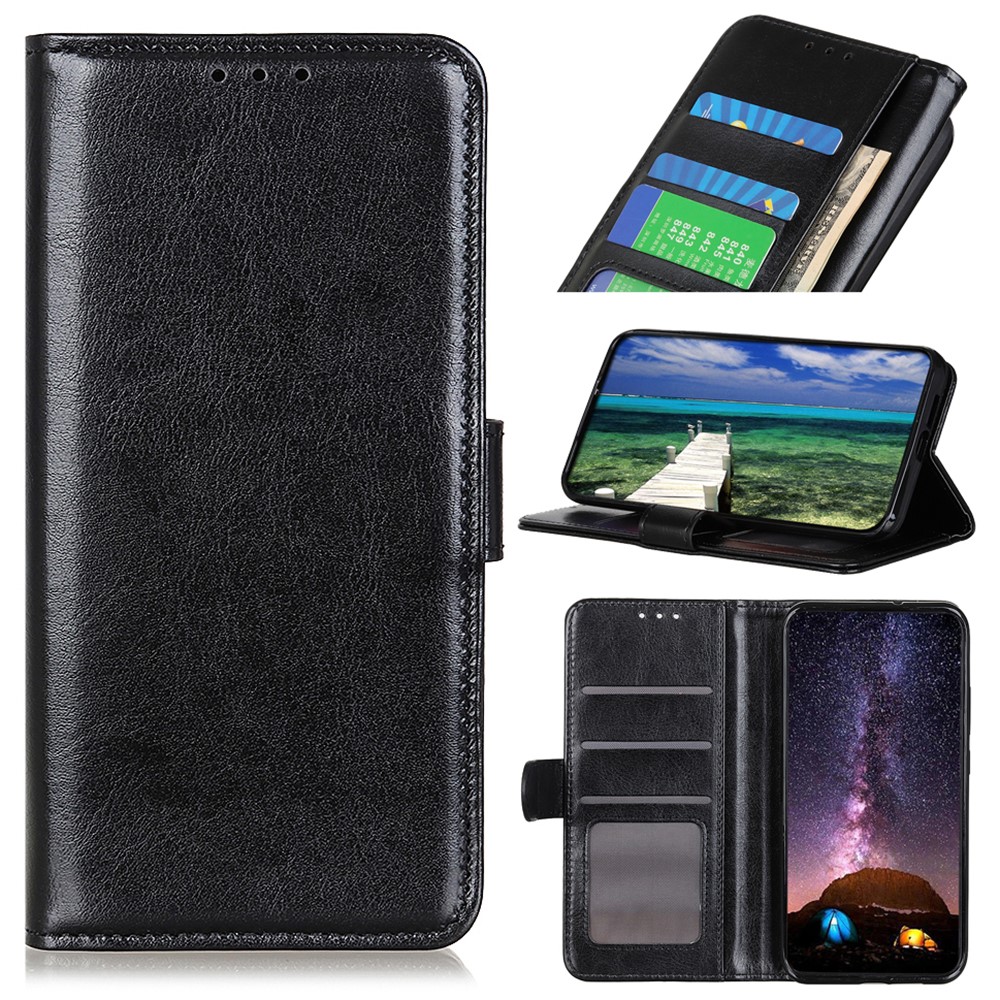  Xiaomi 14T Fodral Crazy Horse Läder Svart