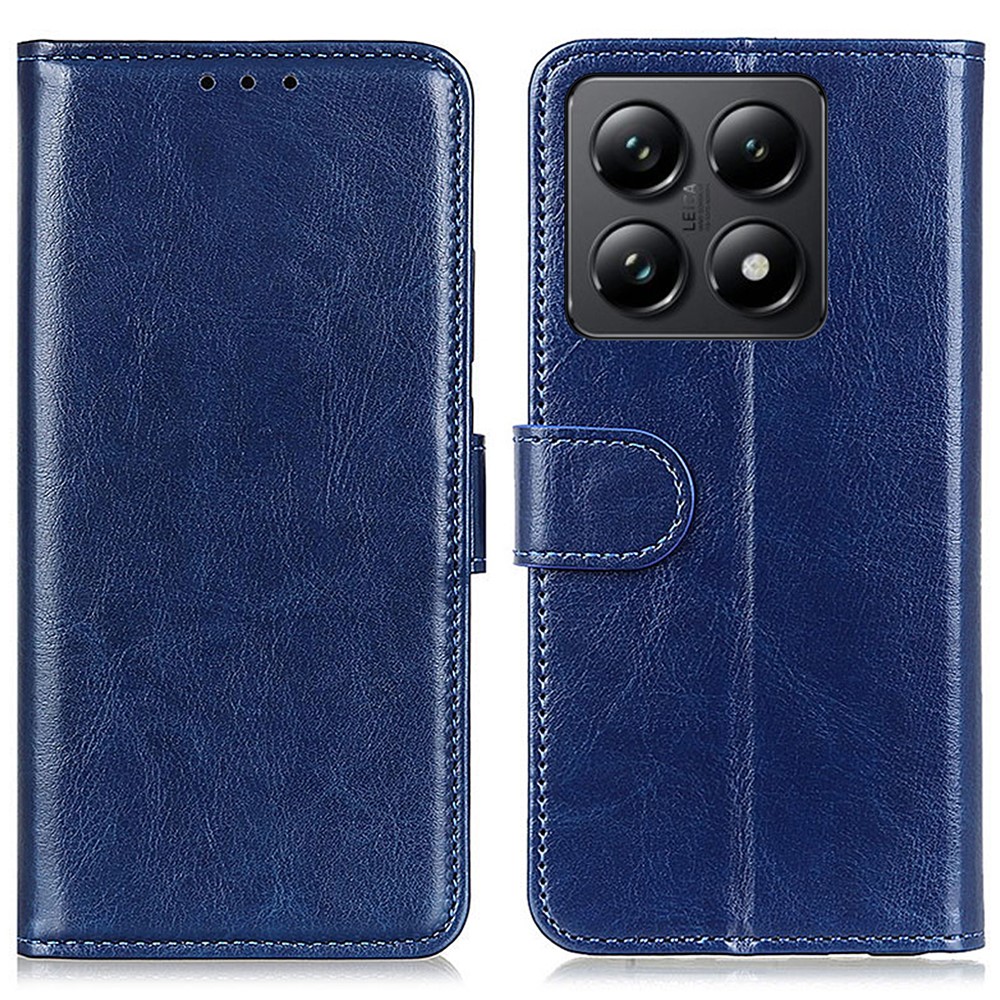  Xiaomi 14T Fodral Crazy Horse Läder Blå